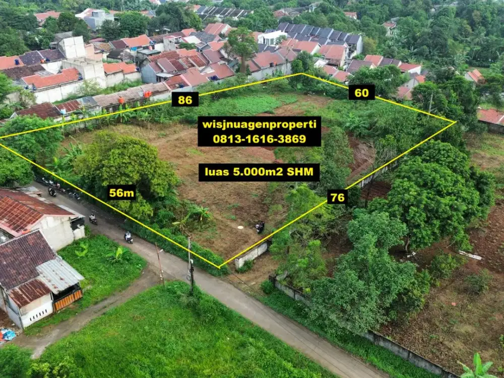 Tanah Kebun Siap Bangun di Bedahan dekat Stasiun Citayam Akses Mobil Untuk Perumahan