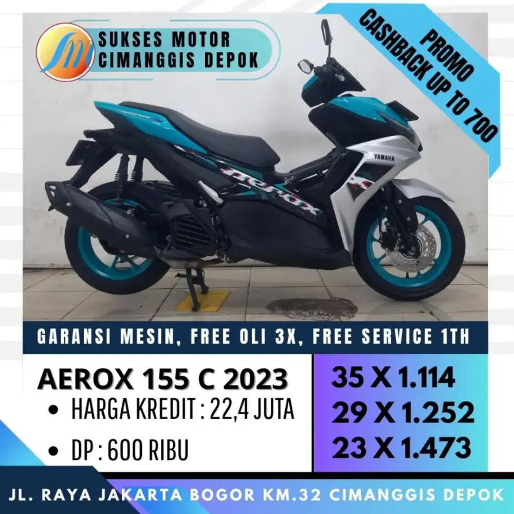 NEW AEROX 155 C 2023 DP 600 CICILAN RINGAN BERGARANSI [SUKSES MOTOR]
