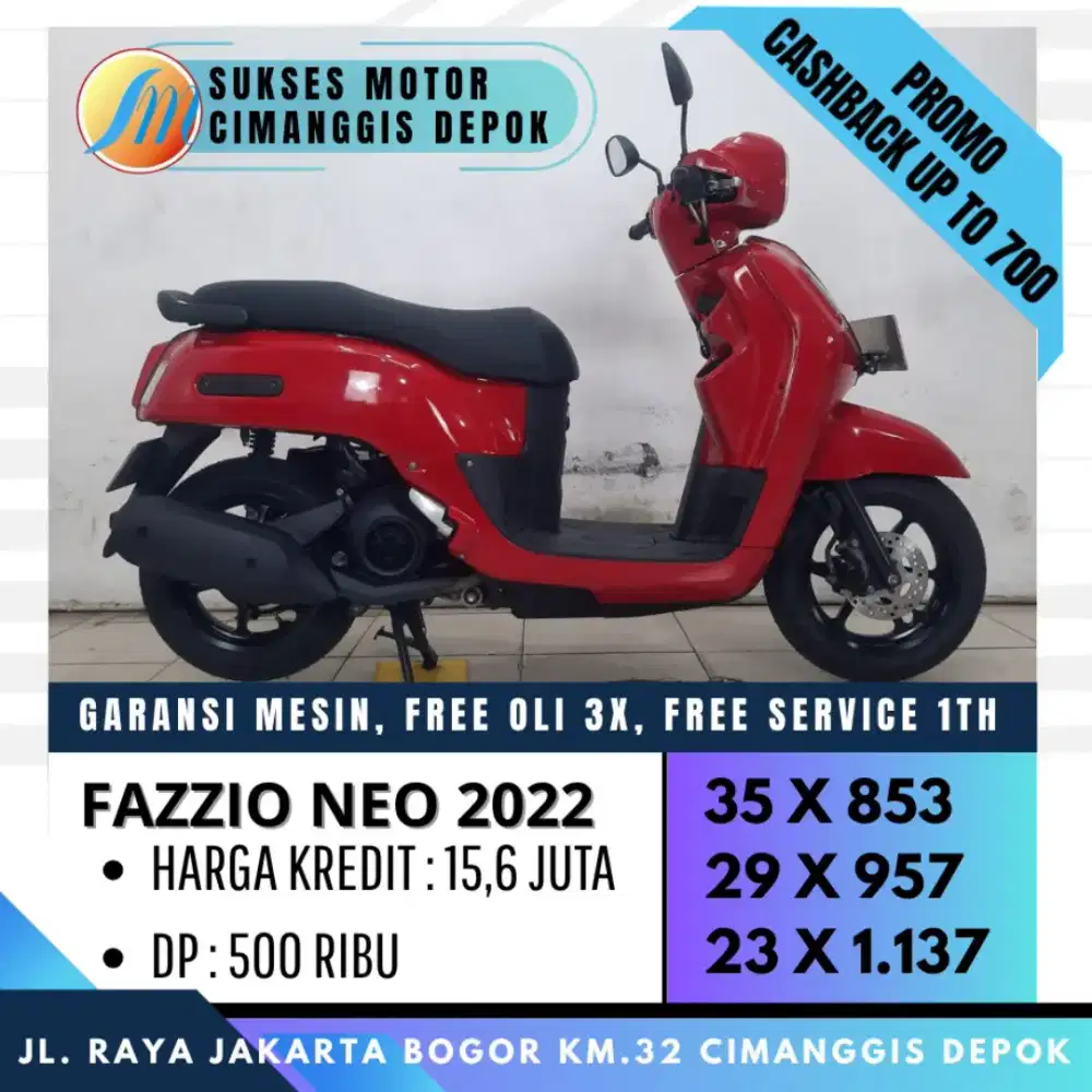 FAZZIO NEO HYBIRD 2023 PROMO DP 500 UNIT BERGARANSI [SUKSES MOTOR]
