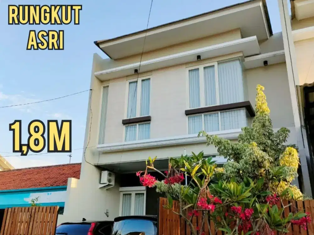 ‼️CANTIK SIAP HUNI‼️ RUMAH RUNGKUT ASRI BARAT MINIMALIS TERAWAT. DEKAT MERR, SUPERINDO, UPN, TOL, BANDARA JUANDA, Dll