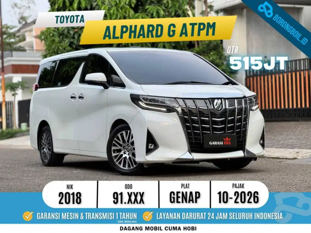 Alphard G ATPM 2018 Putih