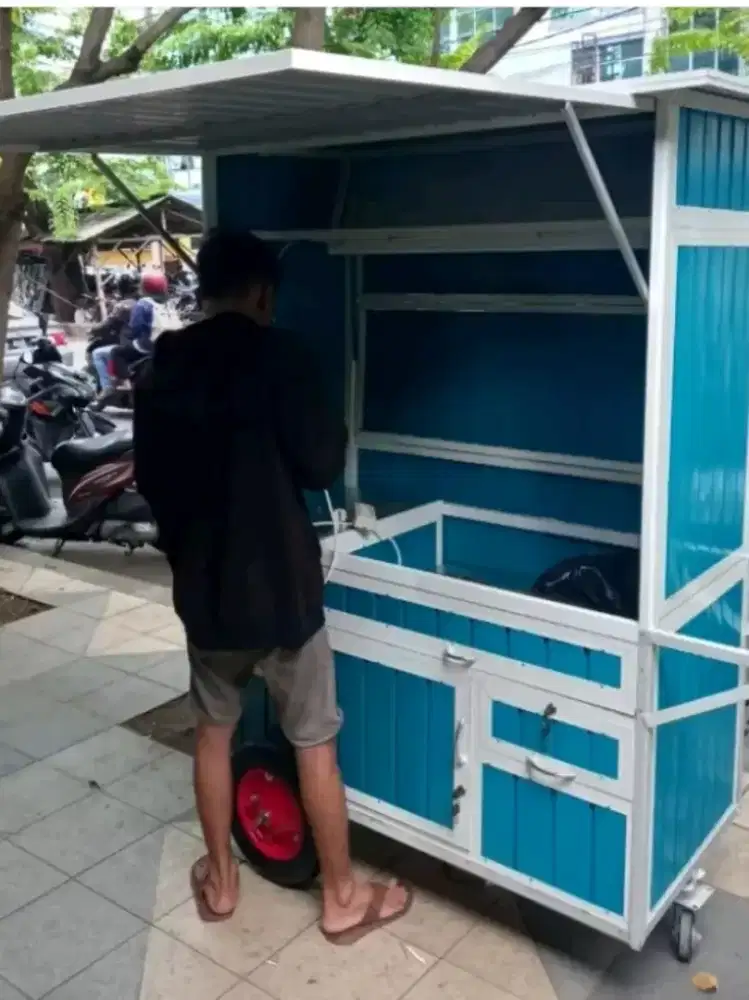 Gerobak booth murah awet