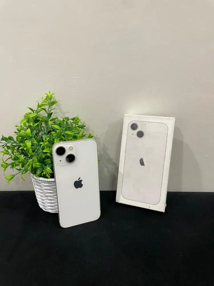 IPhone 13 Mini 256GB Starlight mulus Fullset BH71% 3Utool 97 3&Indosat