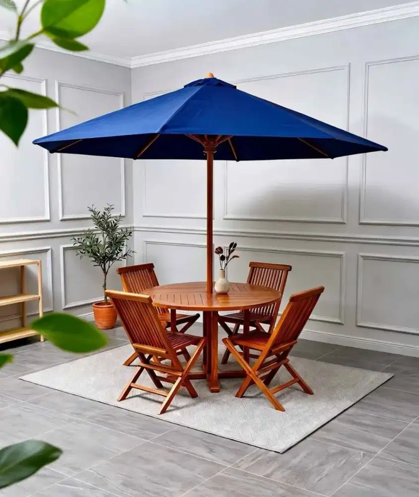 Kursi Lipat Meja Payung Set Kayu Jati Grosir Kursi Makan Cafe Resto