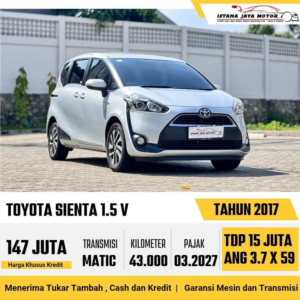 LOW KM !! Toyota Sienta 1.5 V Automatic 2017