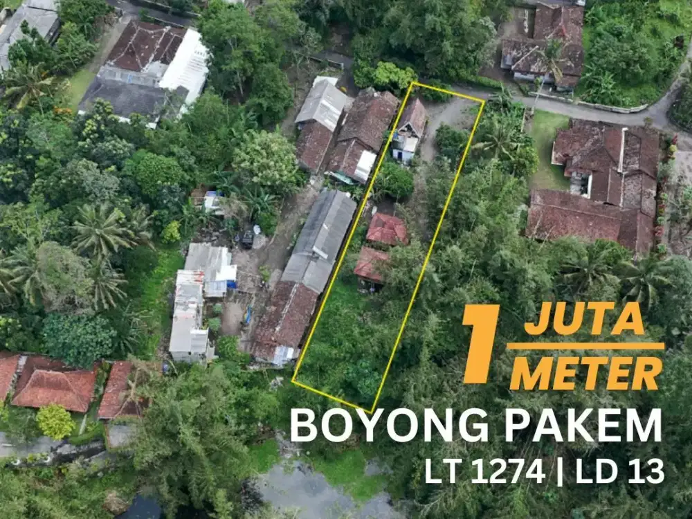 Jual Tanah Pakem View Embung Bagian Belakang