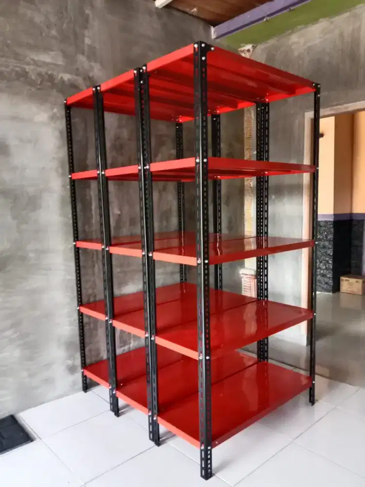 Rak besi siku lubang ready siap kirim