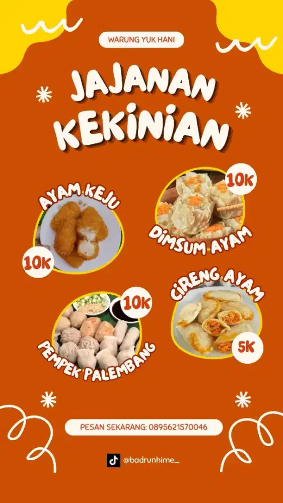 Jajanan Kekinian Murah! Dimsum, Ayam Keju, Pempek & Cireng Enak