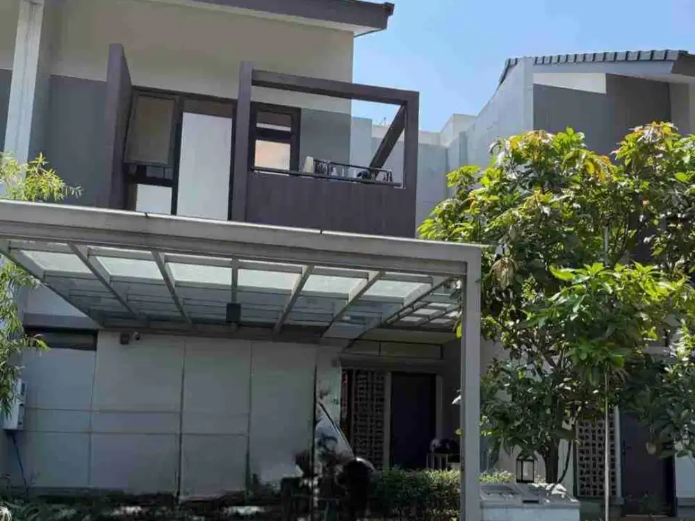 Rumah Flora semi furnish KT 4 dengan AC 5, carport + canopy