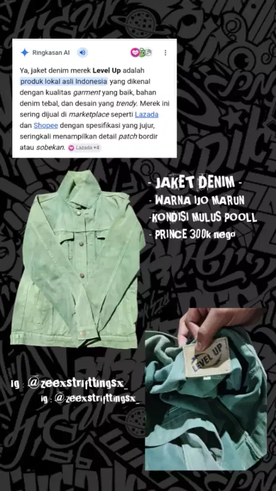 JAKET DENIM LEVEL UP