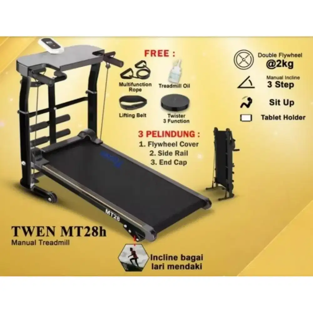 Treadmill Twen Tanpa Listrik Mt28h Preloved