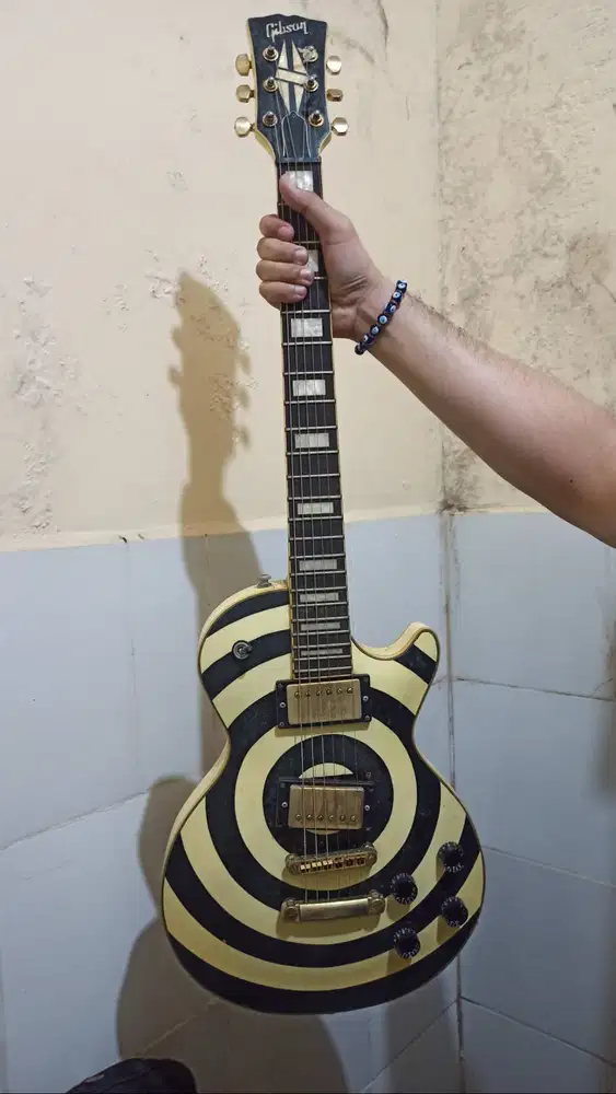 Gitar Custom Les Paul Zakk Wylde Bullseye (Replika)