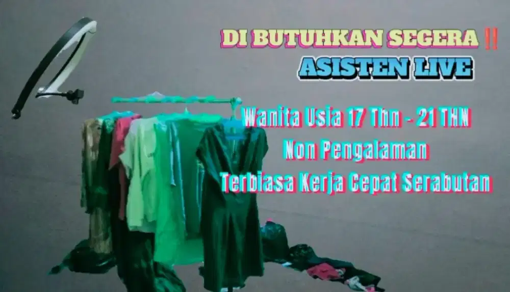 Asisten host live jualan baju