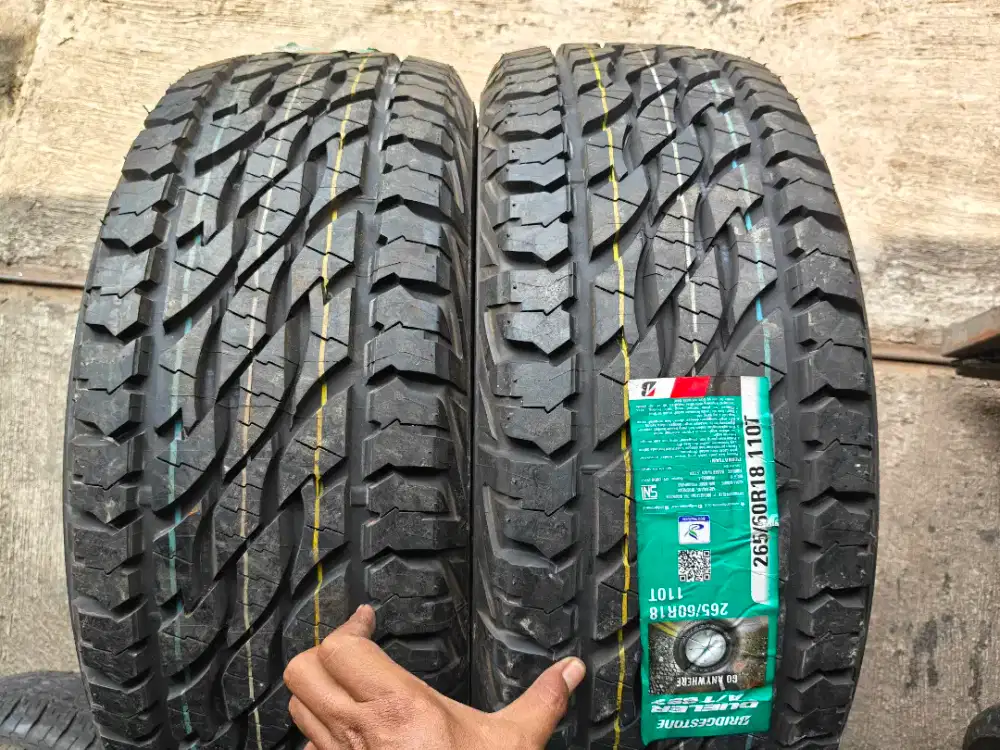 Jual ban baru mrek bregestone dueler A/T ukuran 265 60 R18 2pcs.