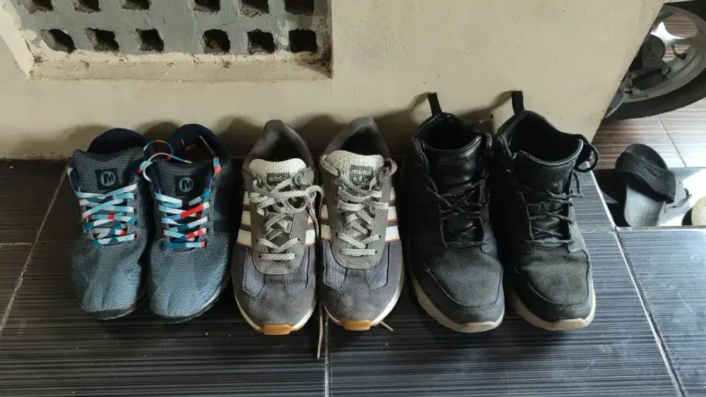 Sepatu 42 adidas sketcher merrel