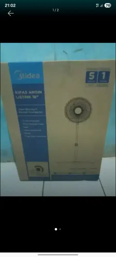 Kipas Angin Midea Putih 16 Inc [NEGO]
