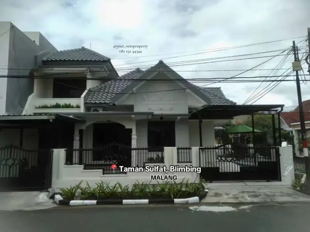 Rumah Full Furnish Di Perumahan Taman Sulfat, Blimbing Kota Malang