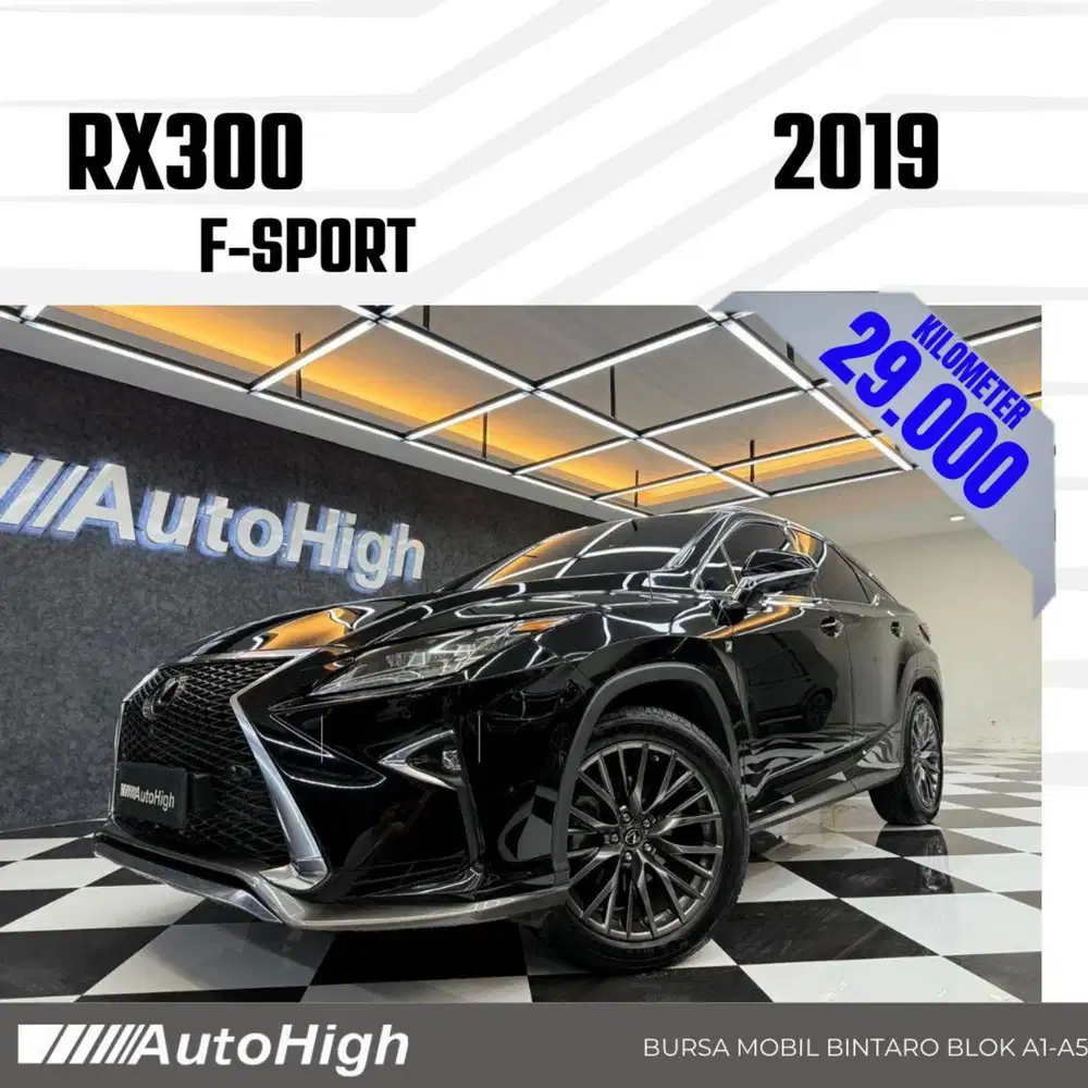 DP10% [Km29.000] RX300 F-Sport 2019 Black / RX 300 Reg 2020 #AUTOHIGH