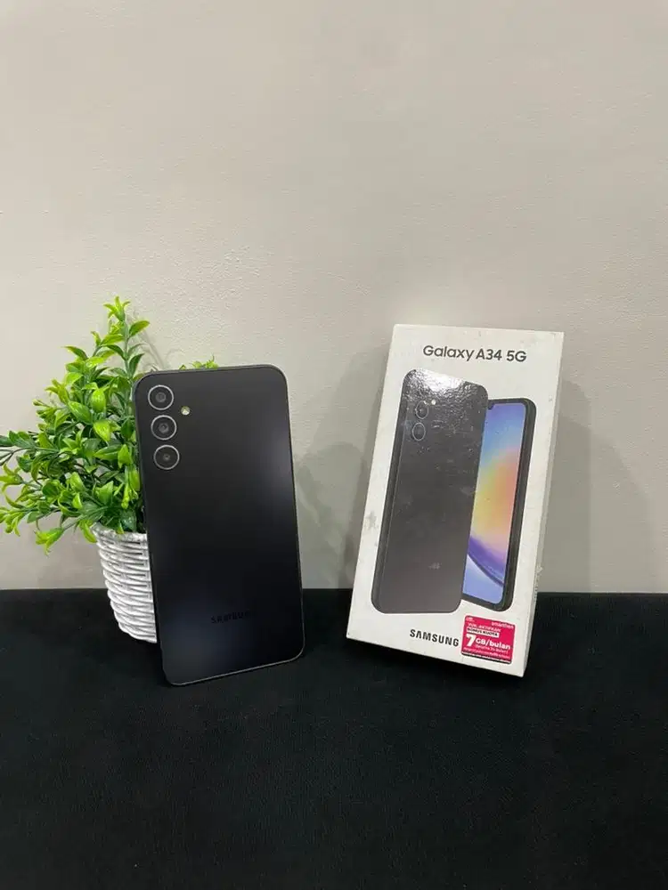 Samsung A34 5G 8/128 Black SEIN mulus Fullset Ori Sinyal Permanent