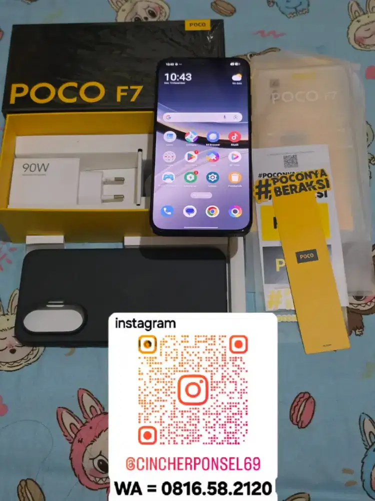 Jual HP likeNEW Poco F7 5g 12/512 super istimewa grns sampai okt 2027