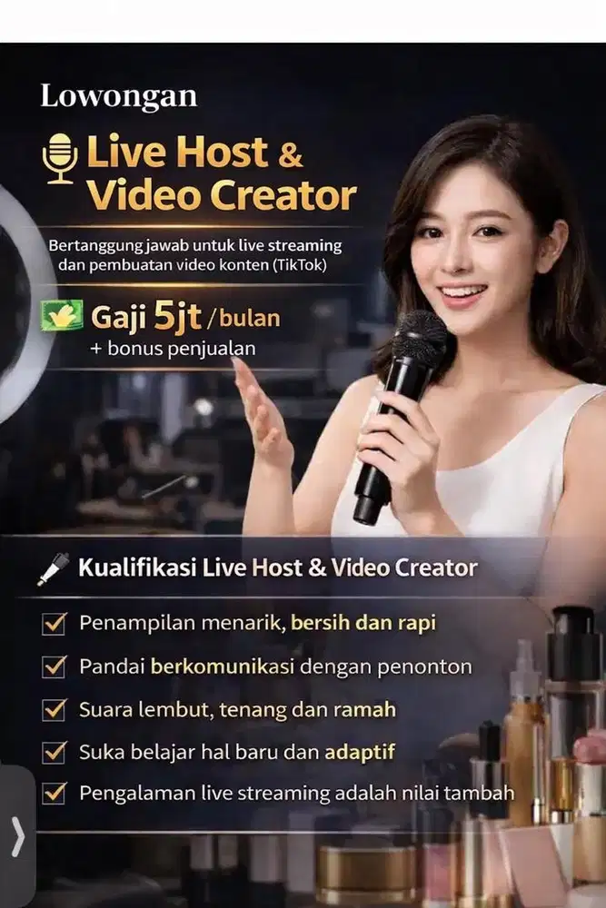 Tiktok shop live host