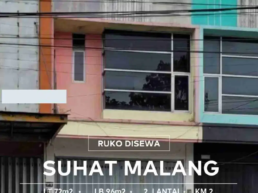 Disewakan Ruko di Area Kampus Jalan Candi-Candi, Suhat Malang Kota