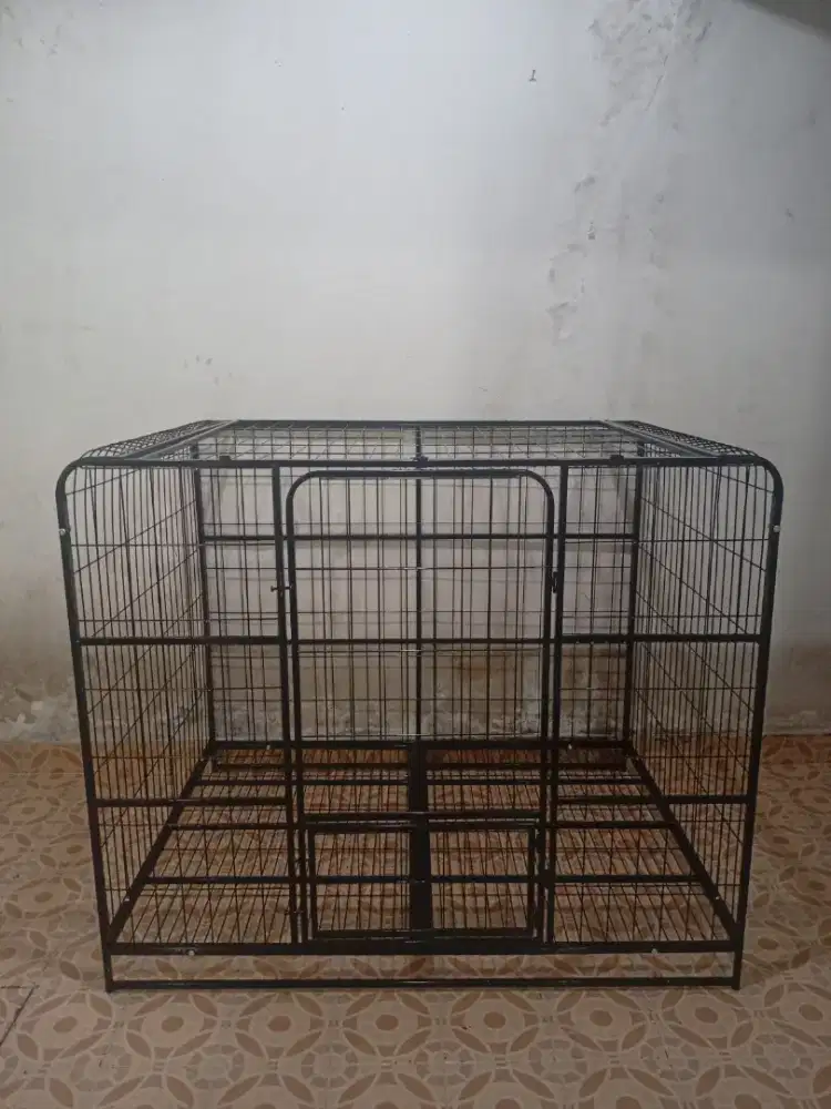 Kandang Premium Besi Hollow Anjing/Kucing Ukuran 125cm x 100cm x 100cm