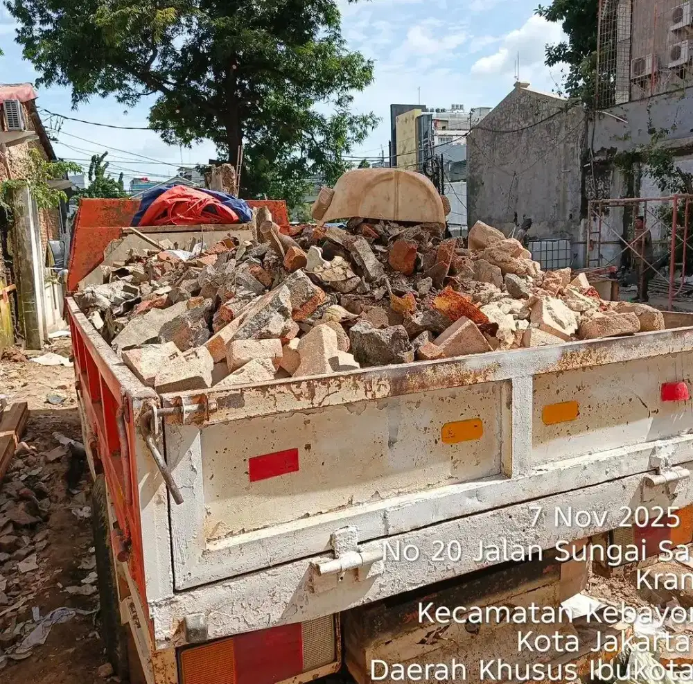 Jasa buang puing sampah proyek dll
