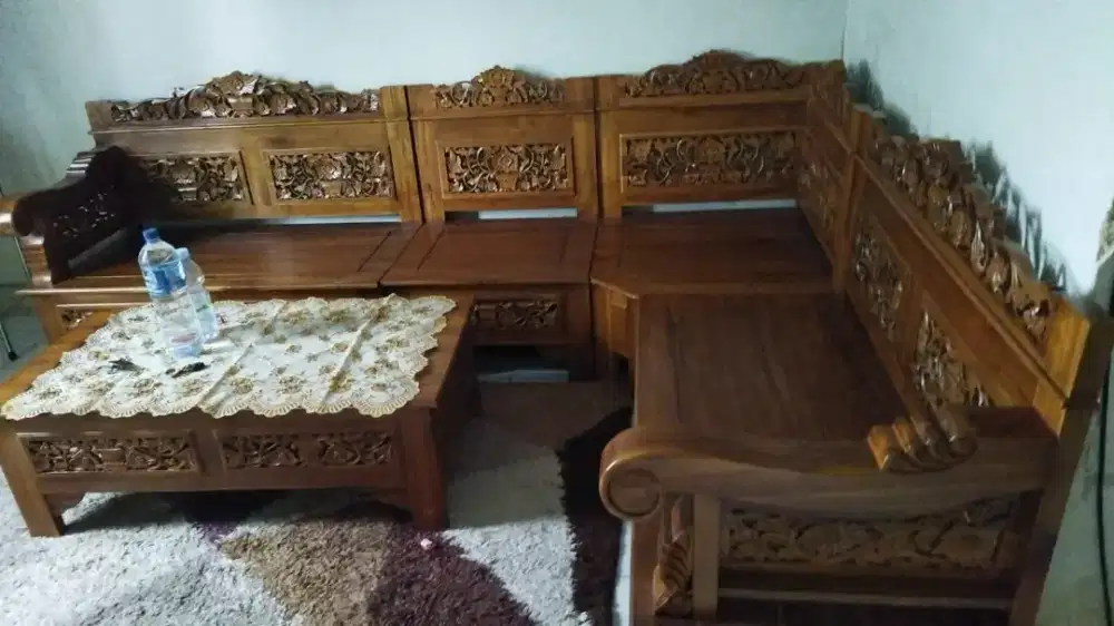 KURSI L - JATI JEPARA - NEGO HALUS