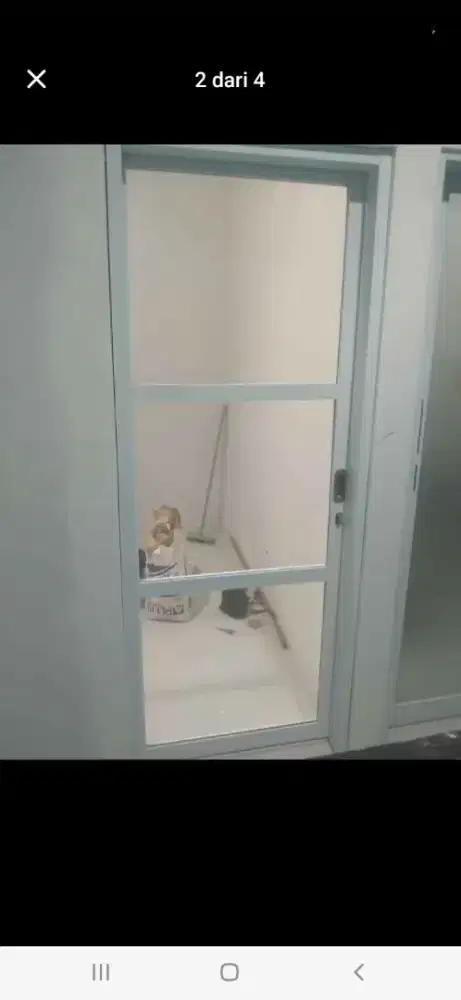 Pintu sliding aluminium T210cm L90cm harga dg pasang 2,4 jt / unit