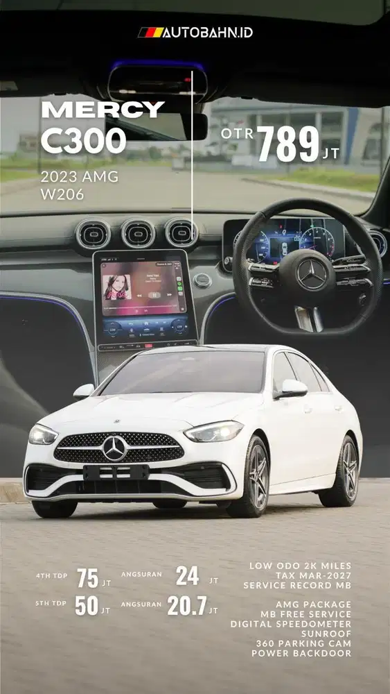 Rasa Baru + PPF! Mercedes Benz C300 AMG 2023 Full Opt! 530i x3 e300
