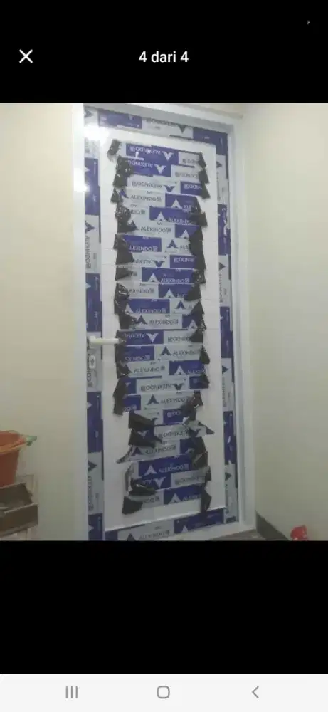 Pintu spandrel dobel aluminium swing T210cm L80cm harga terpsng 2,8 jt