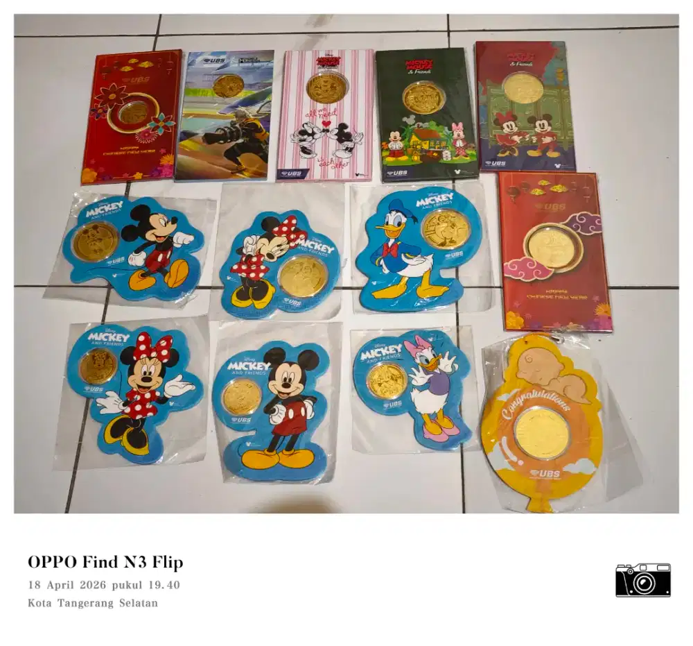 LOGAM MULIA EMAS UBS DISNEY TEBAL 0.1GR 0.2GR 0.1 GRAM 0.2