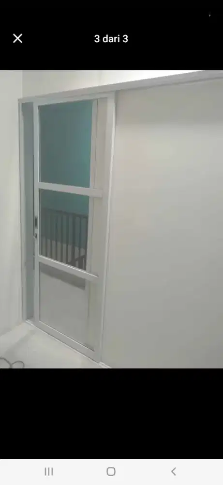 Pintu sliding alumunium T210cm L90cm harga berikut pemasangan 2,4 jt