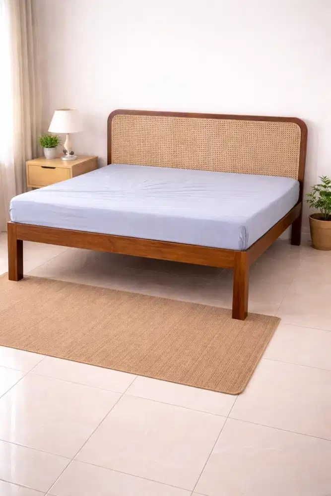 Ranjang kasur kayu jati asli