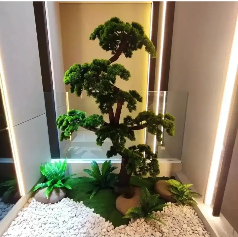 Taman hijau minimalis modern