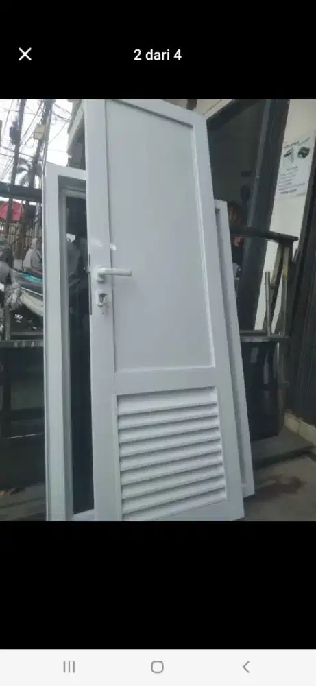 Pintu aluminium jalusi udara swing T210cm L90cm hrg 2,3 jt / unit