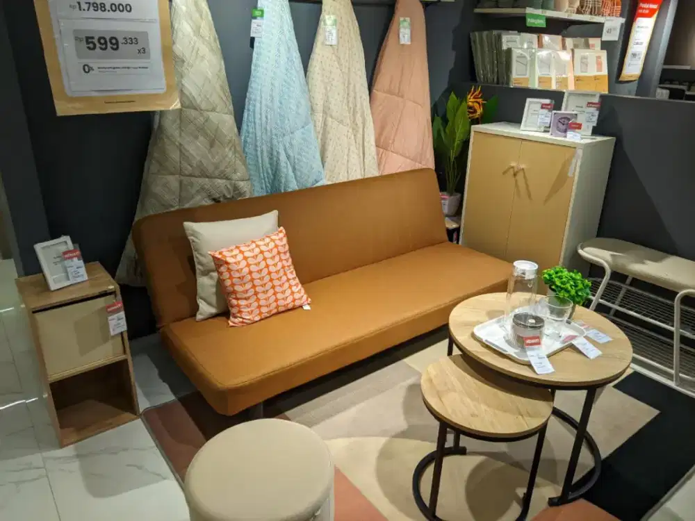 Paket ruang tamu sofabed + meja tamu