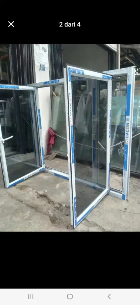 Kusen jendela alumunium T120cm L120cm harga dg pasang 1,7 jtv/ unit