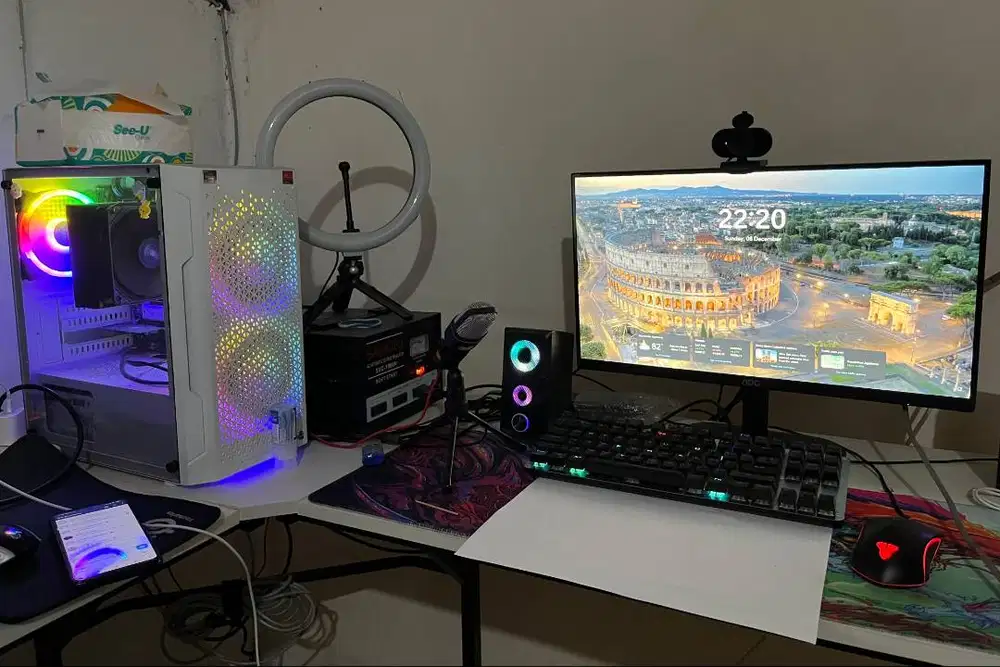 PC Gaming AMD Ryzen 5 5600G Fullset Lengkap Bagus Murah