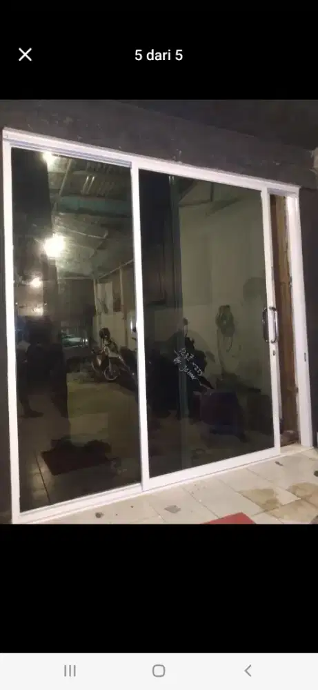 Pintu sliding plus kaca mati T210cm L200cm hrg plus pasang 3,9 jt /pcs