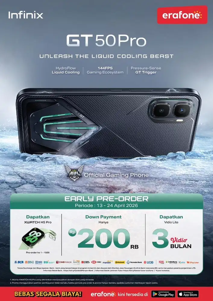 PREORDER INFINIX GT 50 PRO 12/256 atau 12/512