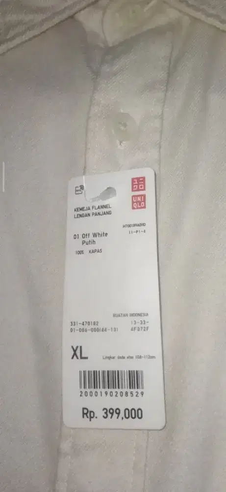 UNIQLO Kemeja Flanel Lengan Panjang (size: XL)