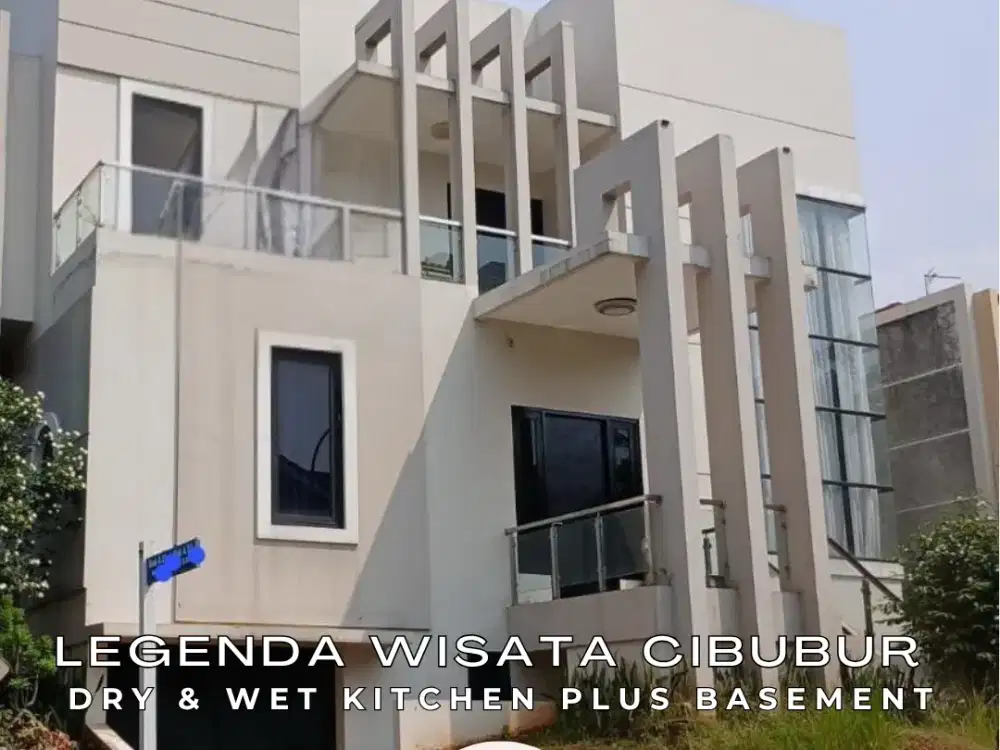 Rumah Modern Semi-Furnished Plus Basement Besar di Legenda Wisata - SHM