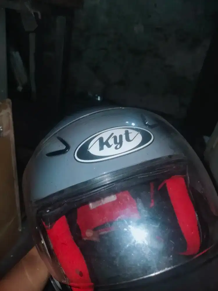 KYT DJ MARU ORIGINAL SILVER glossy SIZE XL