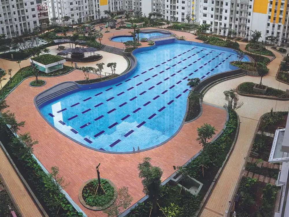 Jual Unit Studio (1BR) Non furnish Lantai 3 tower ELodia Apt. Springlake Summarecon Bekasi view court yard