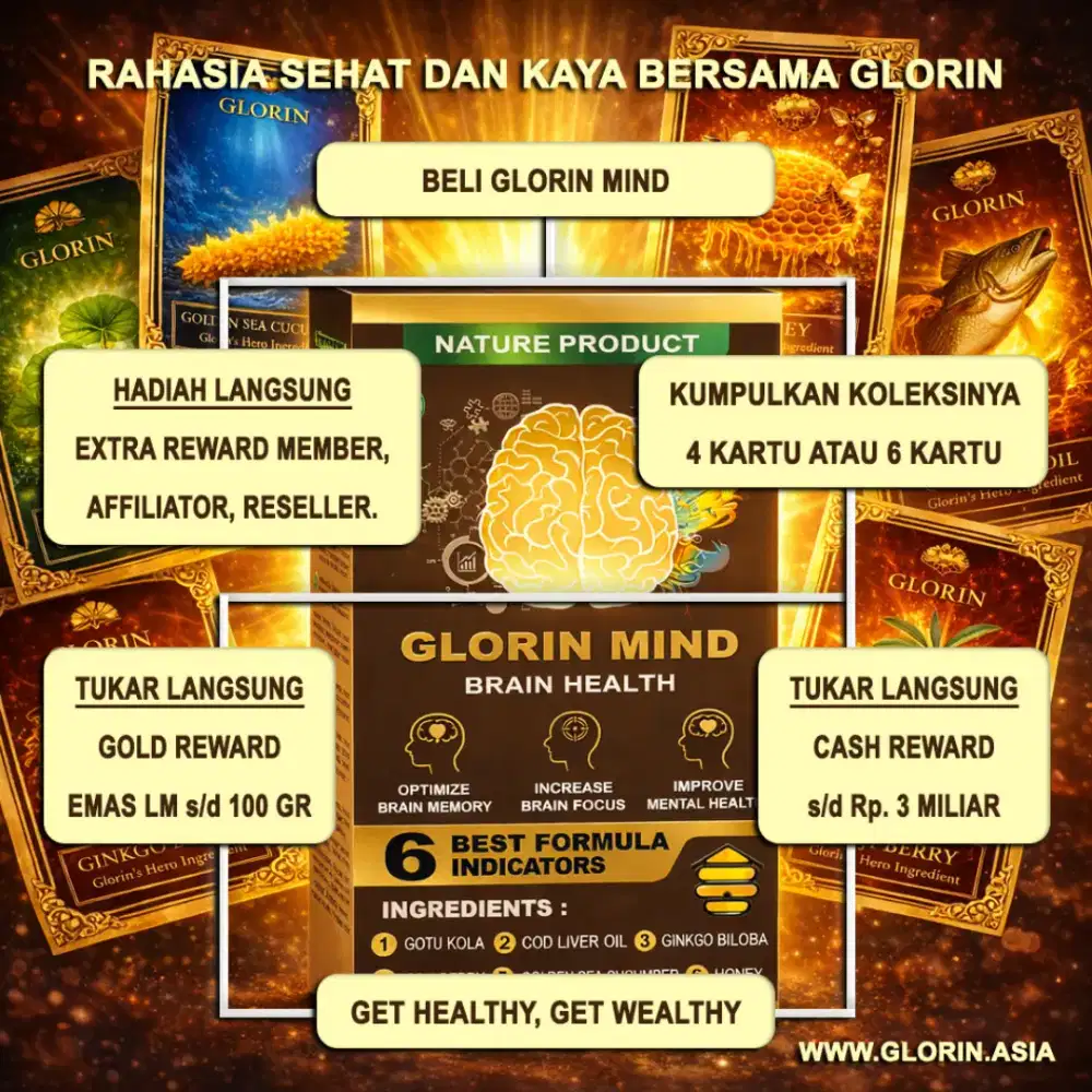 DICARI AFFILIATOR/RESELLER/MEMBER YANG MAU SEHAT & KAYA BERSAMA GLORIN
