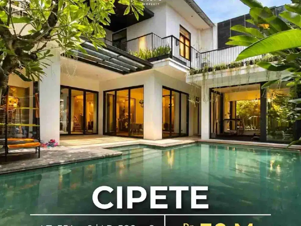 EXCLUSIVE AREA  Row Jalan Lebar, Lingkungan Tenang
Dekat ke Antasari, Cipete Raya
High end spec imported materials