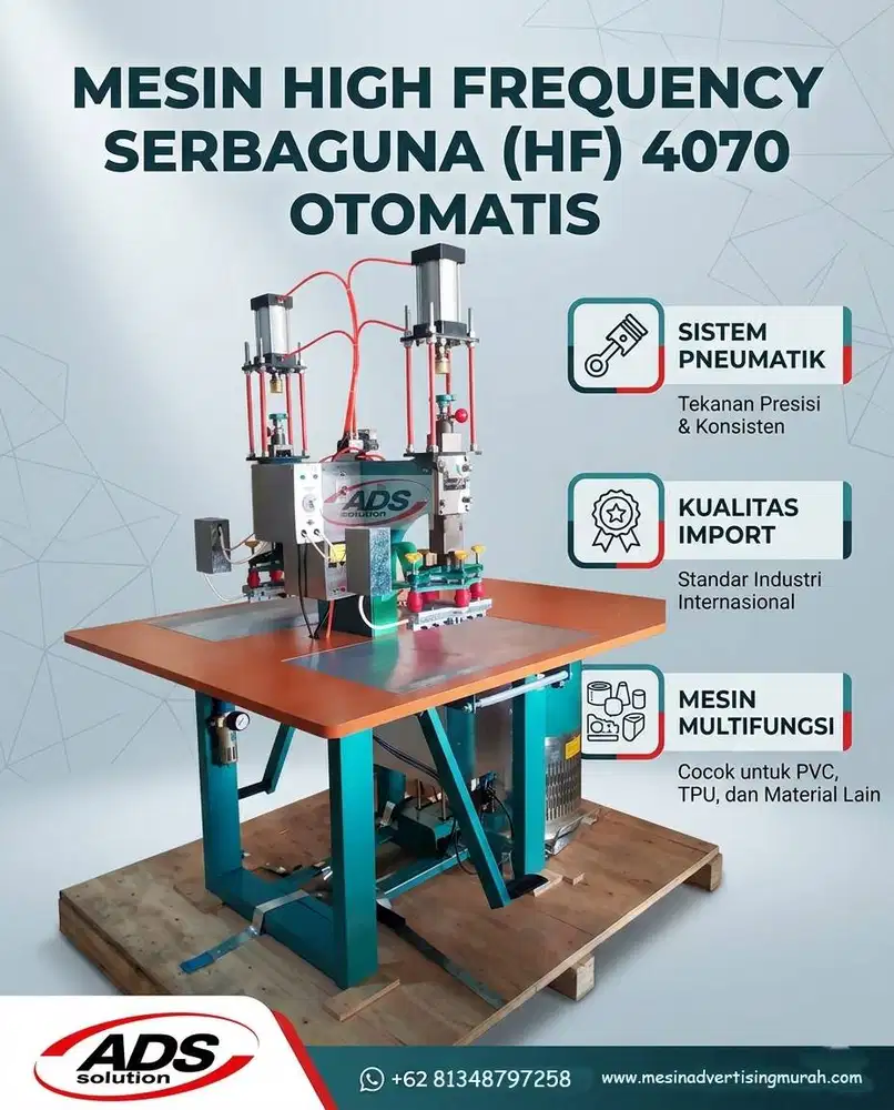 MESIN HIGH FREQUENCY SERBAGUNA (HF) 4070 SISTEM PNEUMATIK
