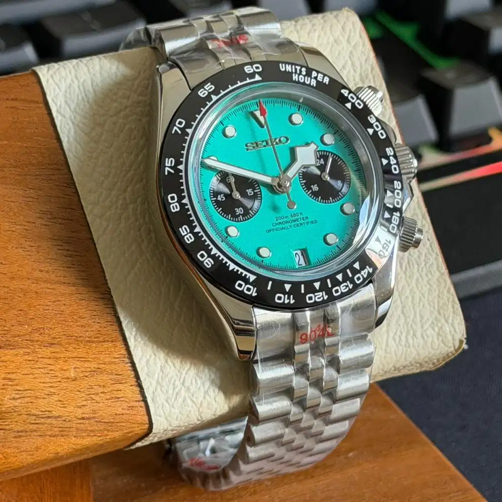 Jam Tangan Seiko Daytona Blue Pastel Blackbay VK63 Chronograph